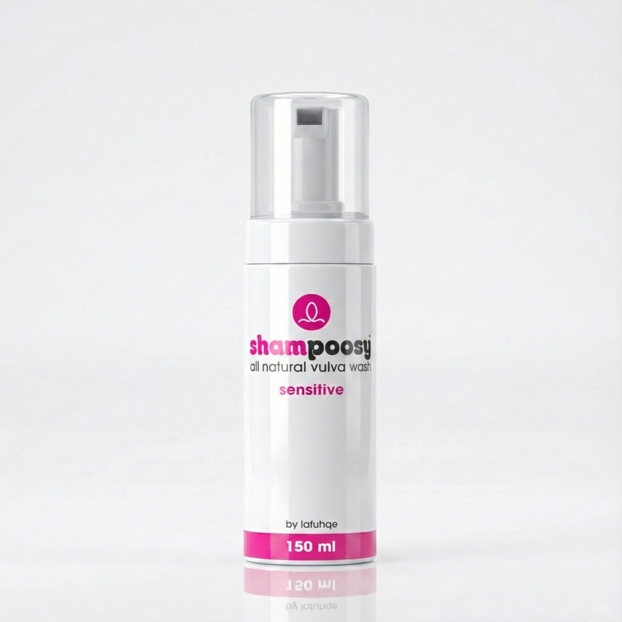 Shampoo sy bottle on a white background