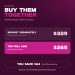 Buy them together - $265 versus $329 bought separately, save $64