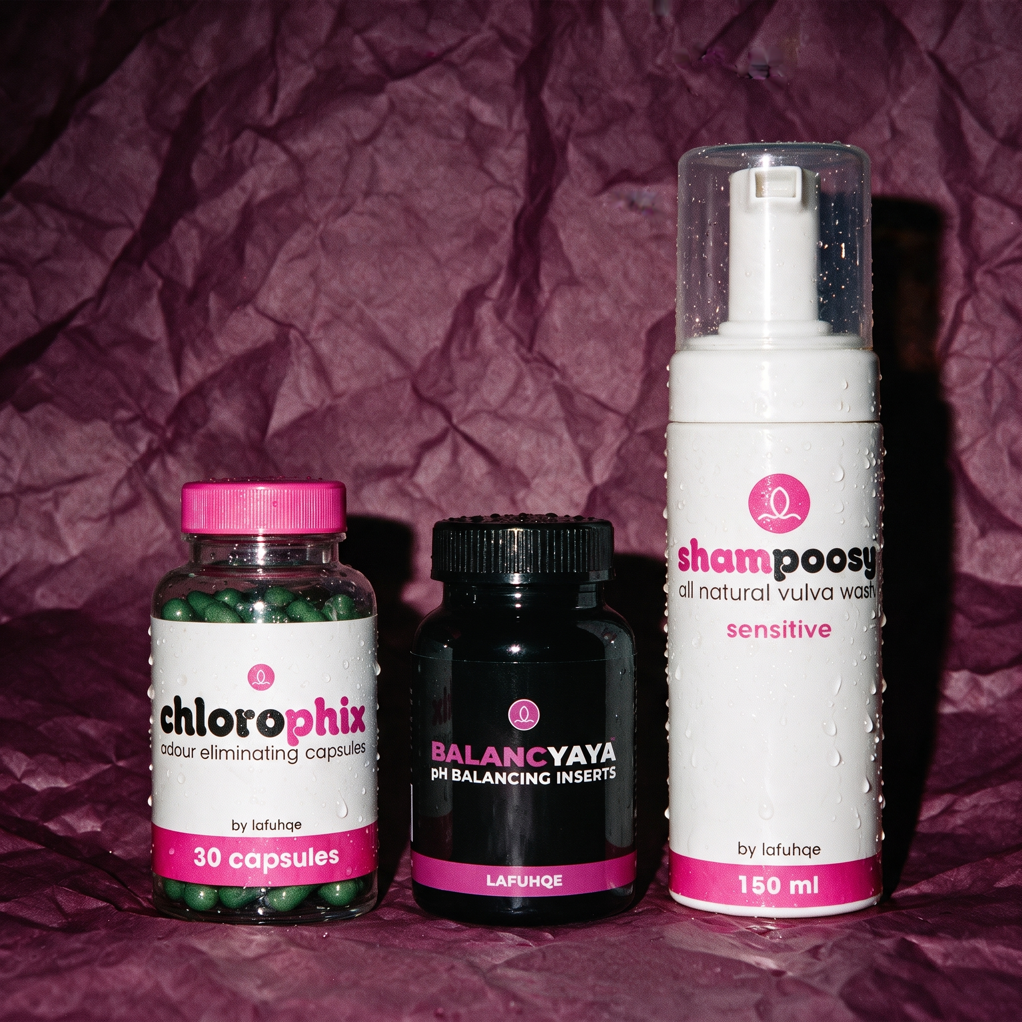 Quiet Flex stay fresh bundle on plum backdrop