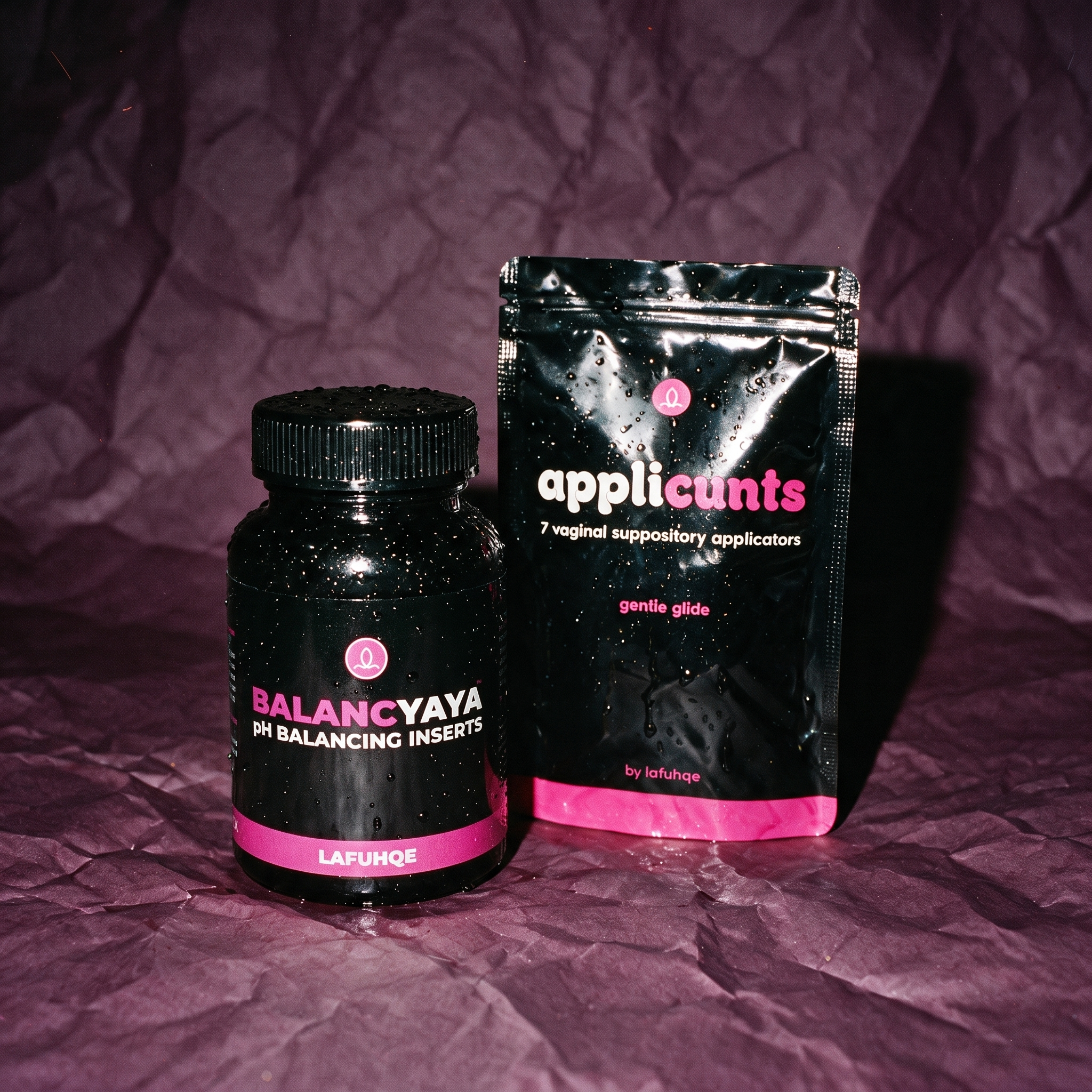 Fluid pH moisture and pH support bundle on plum backdrop