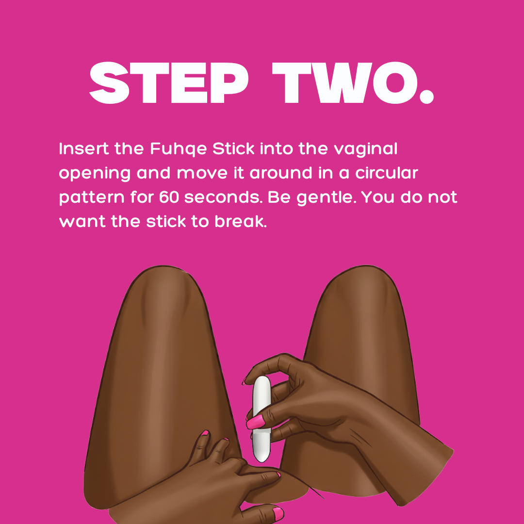 Illustration of a hand holding a device with text on a pink background