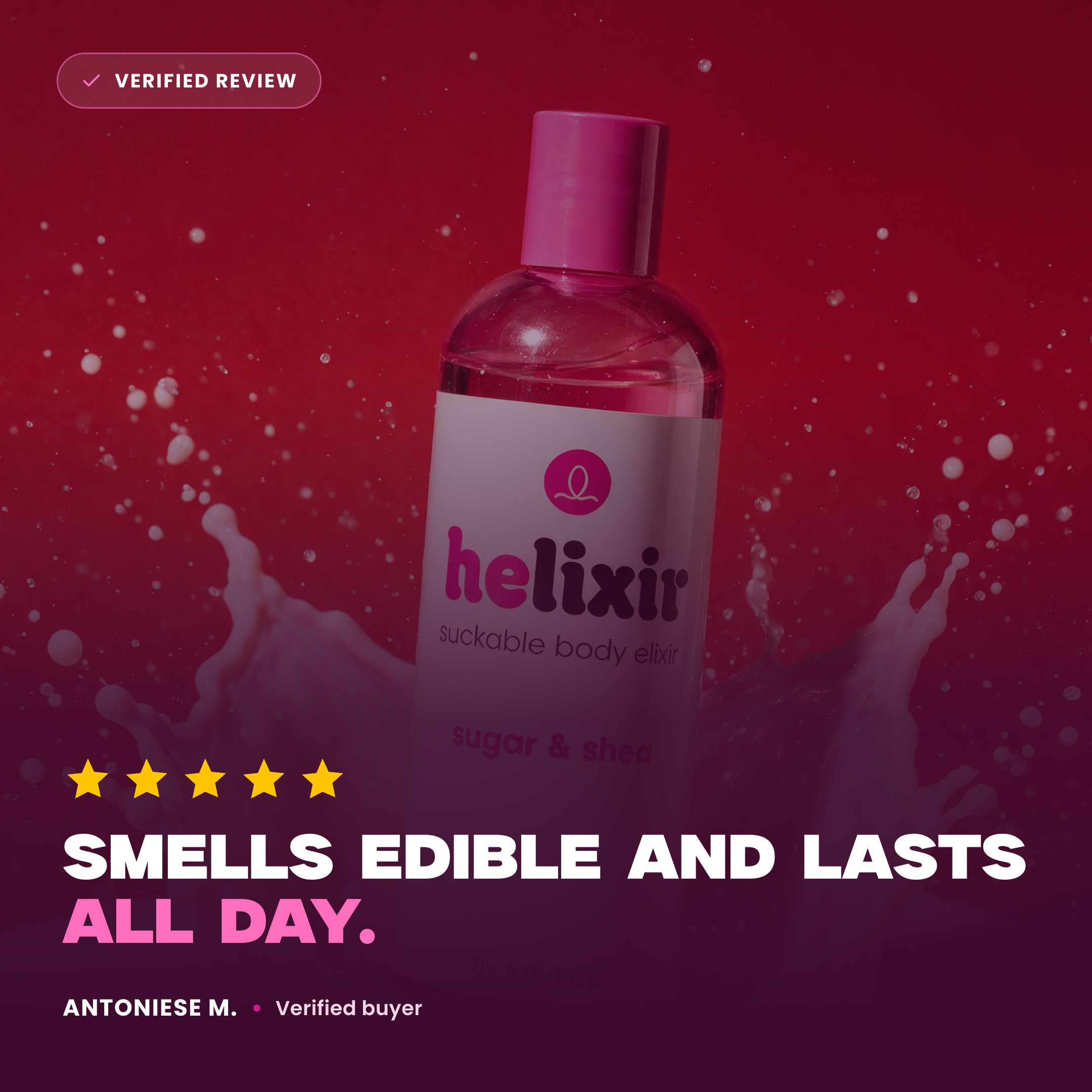 Verified review - smells edible lasts all day